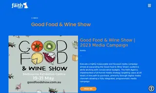 Preview of the Good Food & Wine Show Case Study