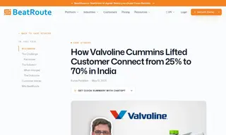 Preview of the Valvoline Cummins Case Study