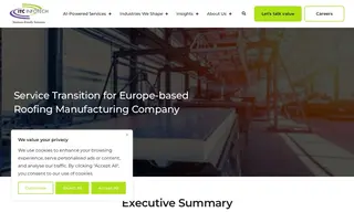 Preview of the Europe-based Roofing Manufacturing Company Case Study