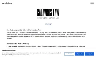 Preview of the Calavros & Partners Law Firm Case Study