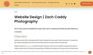 Preview of the Zach Caddy Photography Case Study