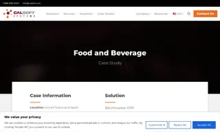 Preview of the Large Japanese Food Industry Leader (u.s. Subsidiary) Case Study