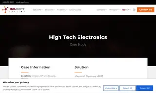 Preview of the High Tech Electronics Case Study
