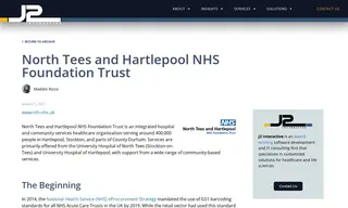 Preview of the North Tees and Hartlepool NHS Foundation Trust Case Study