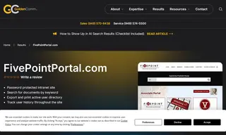 Preview of the FivePoint Case Study
