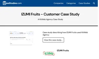 Preview of the IZUMI Fruits Case Study