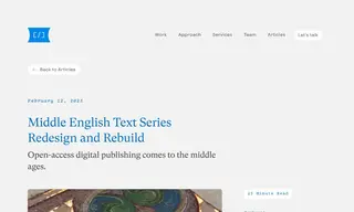 Preview of the Middle English Text Series (mets) Case Study