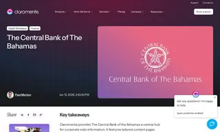 Preview of the The Central Bank of The Bahamas Case Study