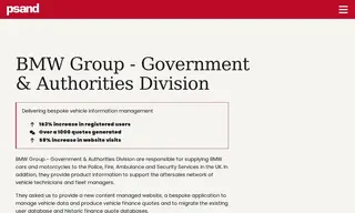 Preview of the BMW Group – Government & Authorities Division Case Study