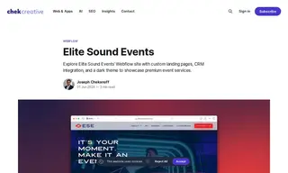 Preview of the Elite Sound Events Case Study