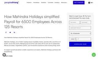Preview of the Mahindra Holidays Case Study