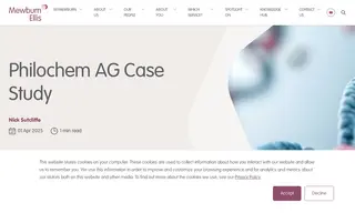 Preview of the Philochem AG Case Study