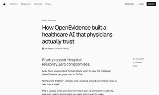 Preview of the OpenEvidence Case Study