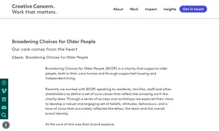 Preview of the Broadening Choices for Older People (bcop) Case Study