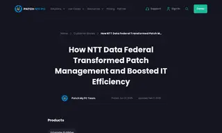Preview of the NTT Data Federal Services Case Study
