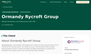 Preview of the Ormandy Rycroft Group Case Study
