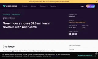 Preview of the Greenhouse Case Study