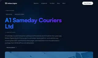 Preview of the A1 Sameday Couriers Ltd Case Study