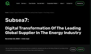 Preview of the Subsea7 Case Study