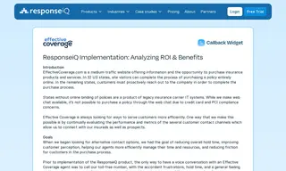 Preview of the EffectiveCoverage.com Case Study