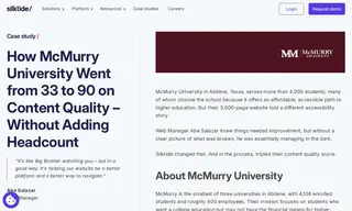 Preview of the McMurry University Case Study