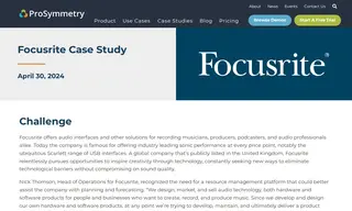 Preview of the Focusrite Case Study