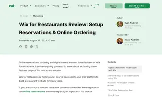 Preview of the Wix for Restaurants Case Study