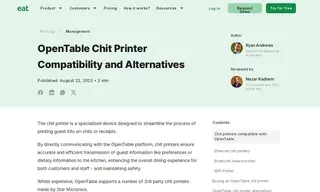 Preview of the OpenTable Case Study