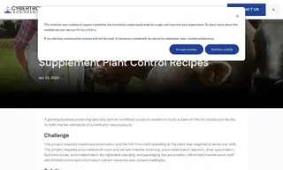 Preview of the Specialty Animal Nutritional Products Plant Case Study