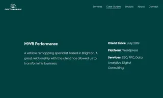 Preview of the MWR Performance Case Study