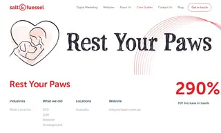 Preview of the Rest Your Paws Case Study