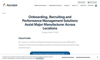 Preview of the Major American Multinational Manufacturer Case Study