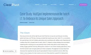 Preview of the Hatch I.T Case Study