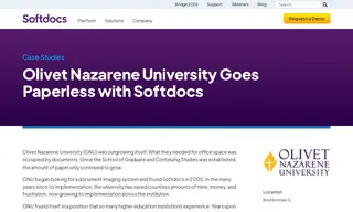 Preview of the Olivet Nazarene University Case Study
