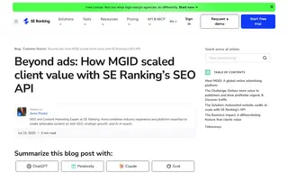Preview of the MGID Case Study