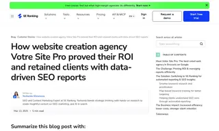 Preview of the Votre Site Pro Case Study