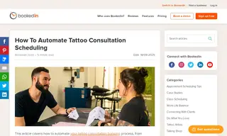 Preview of the Tattoo Consultation Booking Case Study