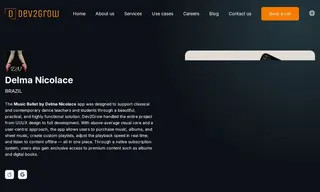 Preview of the Music Ballet app by Delma Nicolace Case Study