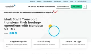 Preview of the Mark Savill Transport Case Study