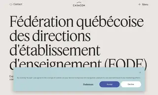 Preview of the Fédération Québécoise Des Directions D'établissement D'enseignement (fqde) Case Study
