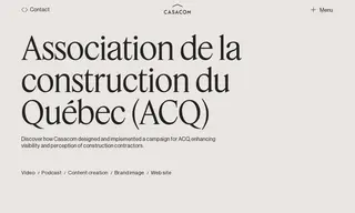 Preview of the Association De La Construction Du Québec (acq) Case Study