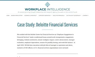 Preview of the Deloitte Center for Financial Services Case Study