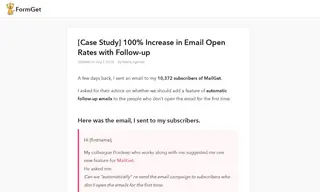 Preview of the MailGet Case Study