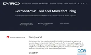 Preview of the Germantown Tool and Manufacturing Case Study