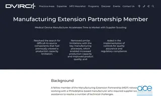 Preview of the Philadelphia-based Medical Device Manufacturer Case Study