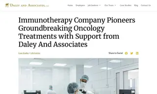 Preview of the Emerging Startup in the Immunotherapy Space Case Study