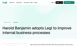Preview of the Harold Benjamin Solicitors Case Study