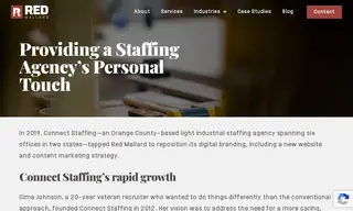 Preview of the Connect Staffing Case Study