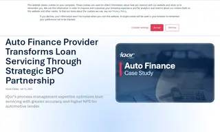 Preview of the Auto Finance Lender (prominent Auto Finance Company) Case Study
