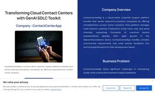 Preview of the ContactCenterApp Case Study